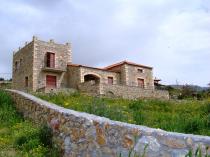 The property sits on a plot measuring 309.24 m2 with west facing sea views.\n	A semi detached stone villas have been constructed encompassing the traditional architecture of Mani.